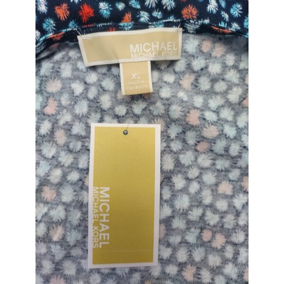 Michael Kors Blouse Women's XL Tortoiseshell Print Tank Top. NWT - Picture 4 of 7